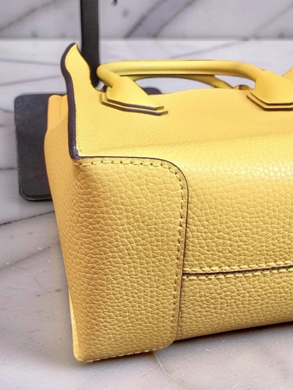 Michael Kors Mercer Pebbled Leather Crossbody Bag Daffodil Yellow NWOT